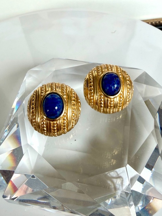 Dior Jewelry - Christian Dior Blue Lapis Vintage Earrings